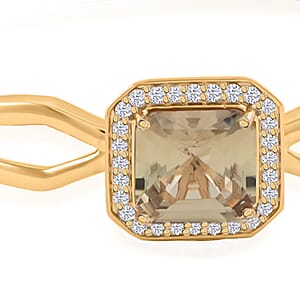 Certified & Appraised Luxoro 10K Yellow Gold AAA Turkizite, Diamond (G-H, I2) (0.30 cts) Bangle Bracelet (8.00 In) (10.85 g) 4.00 ctw