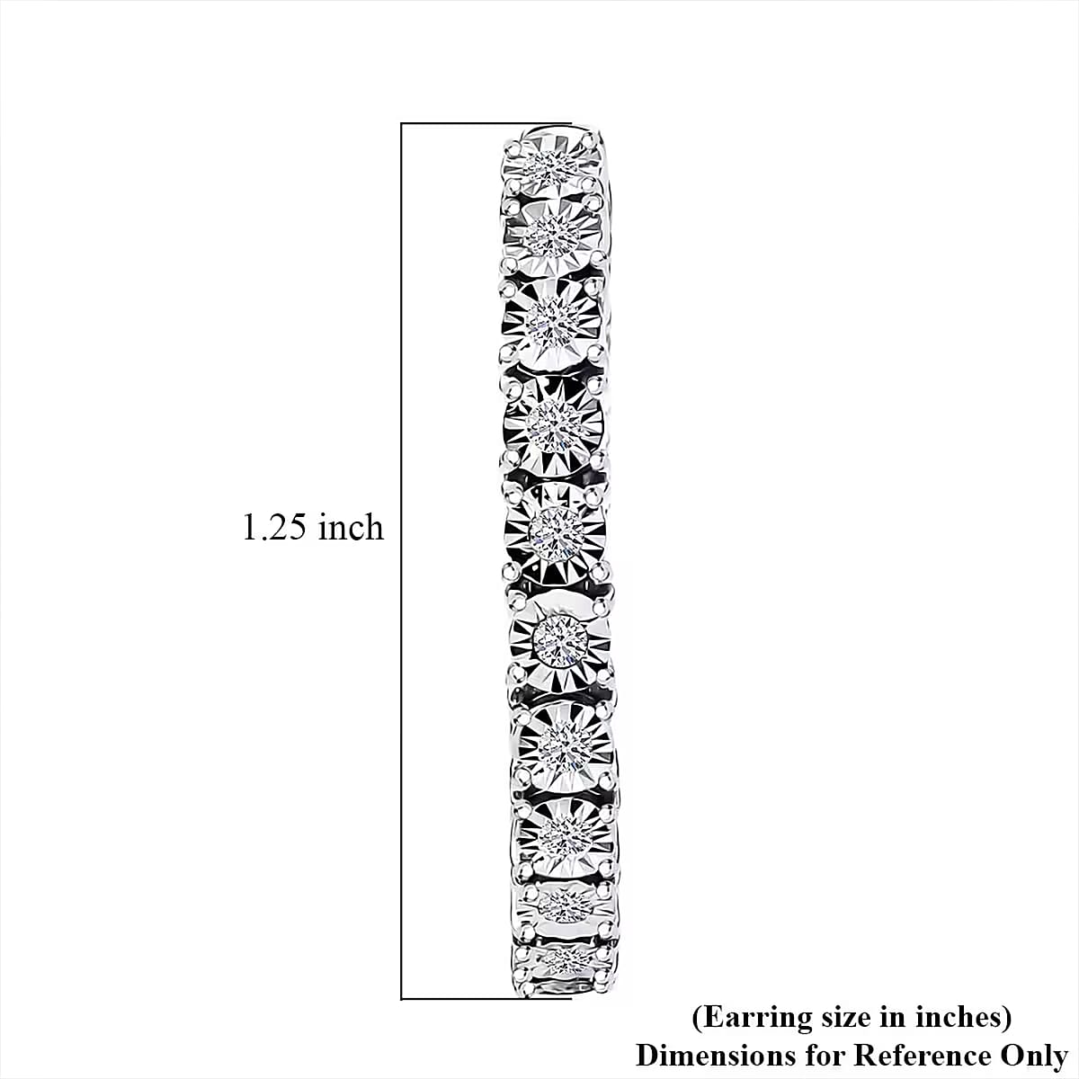 Luxuriant Lab Grown Diamond SI 1.00 ctw Inside Out Hoop Earrings in Rhodium Over Sterling Silver image number 8