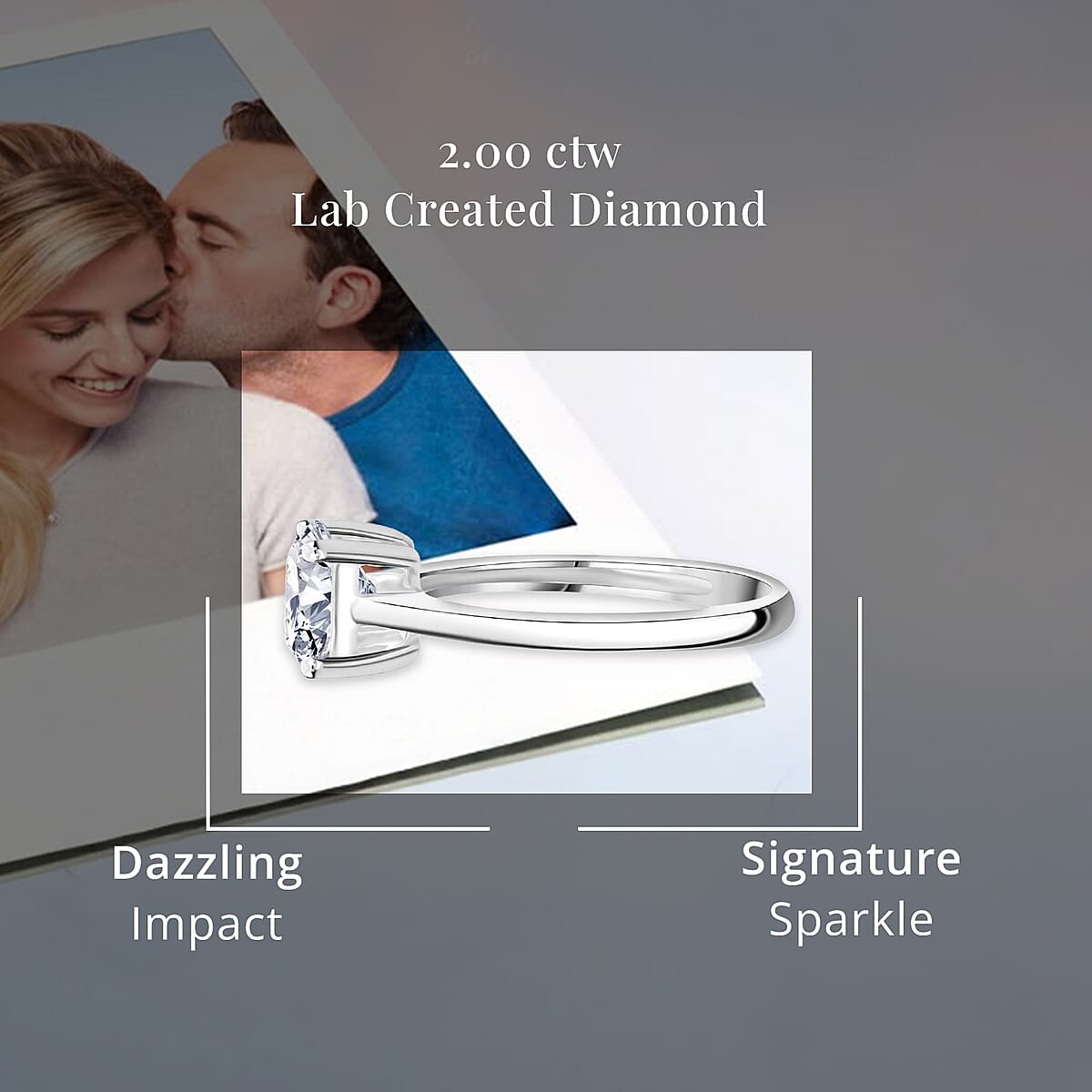 TLV IGI Certified 950 Platinum Luxuriant Lab Grown Diamond (G-H, VS) Ring (Size 10.5) 2.00 ctw image number 4