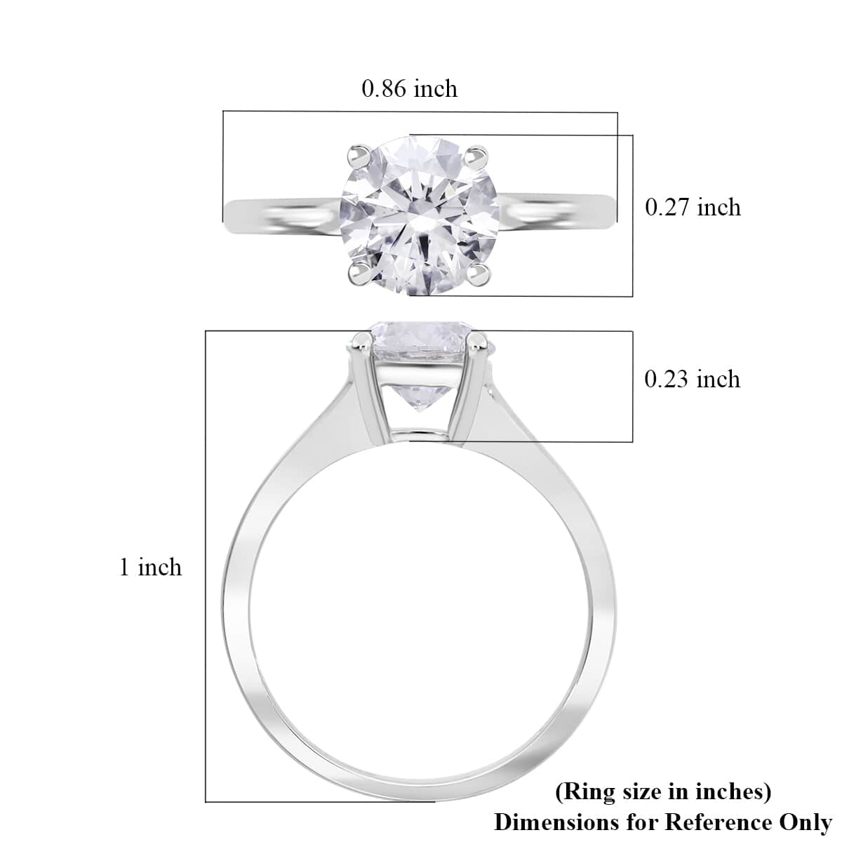 IGI Certified 950 Platinum Luxuriant Lab Grown Diamond (G-H, VS) Ring (Size 10) 2.00 ctw image number 6