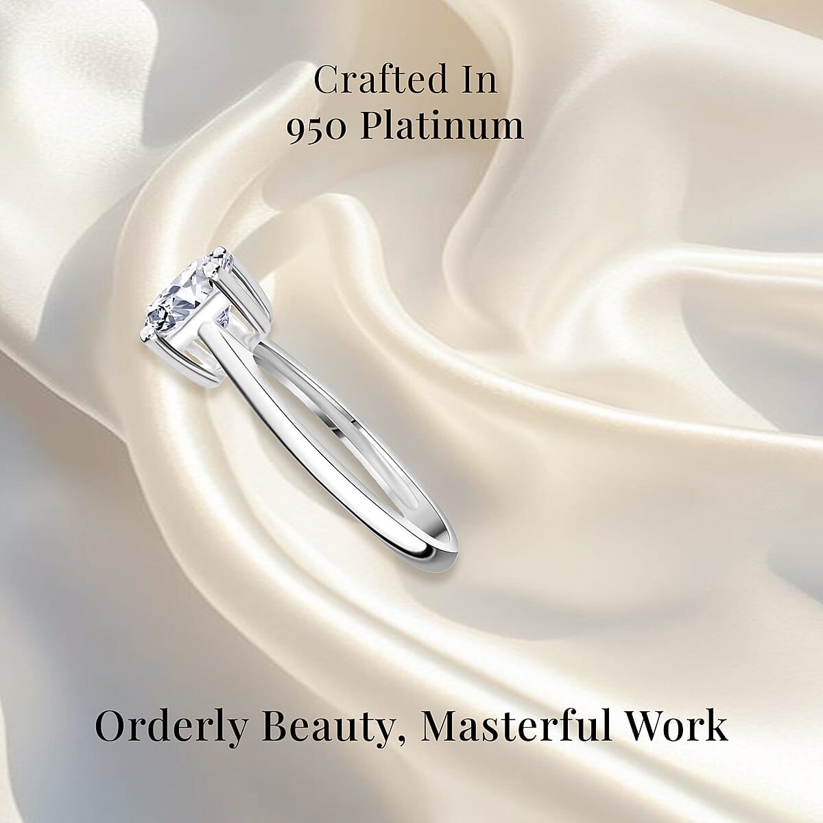 IGI Certified Luxuriant Lab Grown Diamond G-H VS 2.00 ctw Solitaire Ring in 950 Platinum (Size 9.0) image number 2