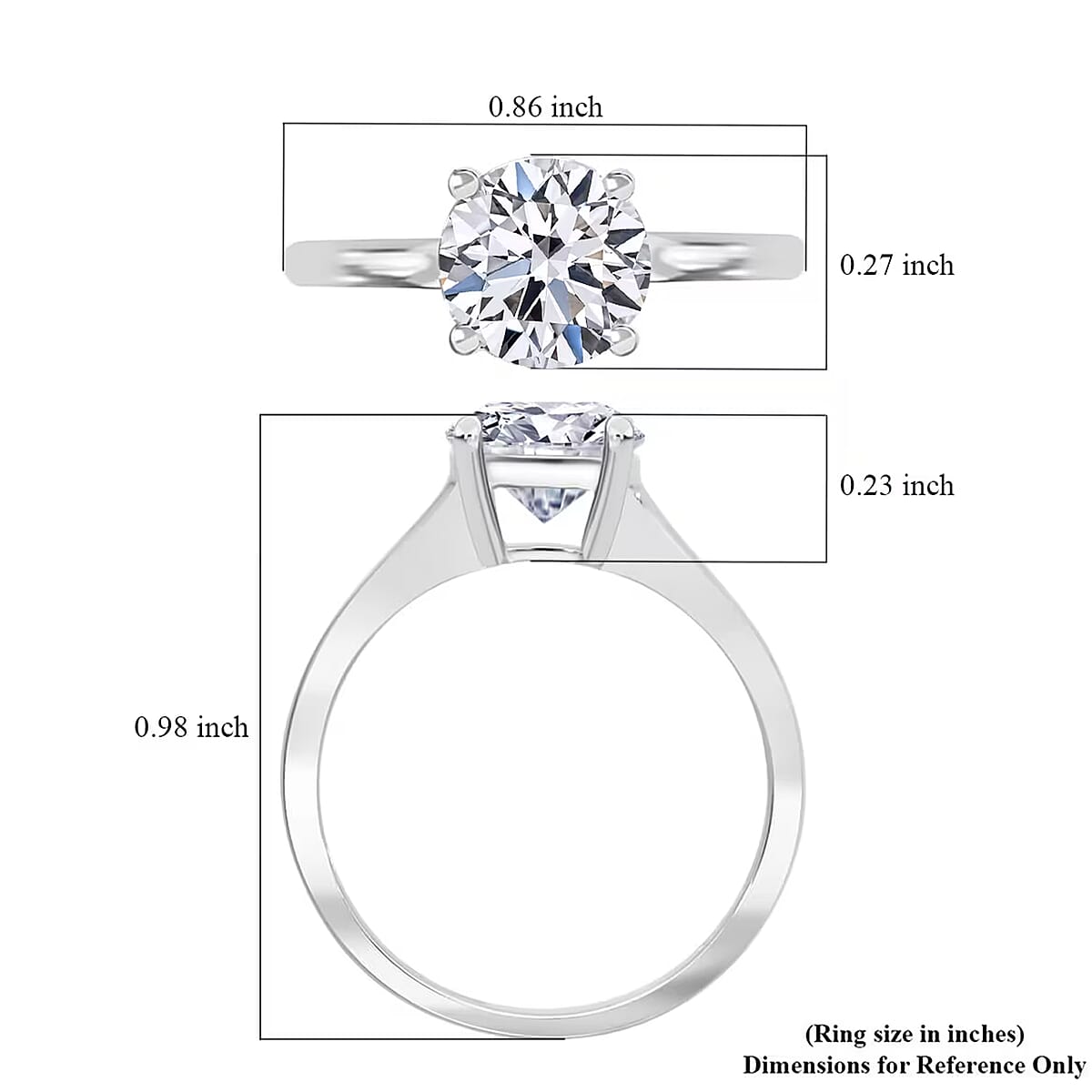 IGI Certified Luxuriant Lab Grown Diamond G-H VS 2.00 ctw Solitaire Ring in 950 Platinum (Size 9.0) image number 7