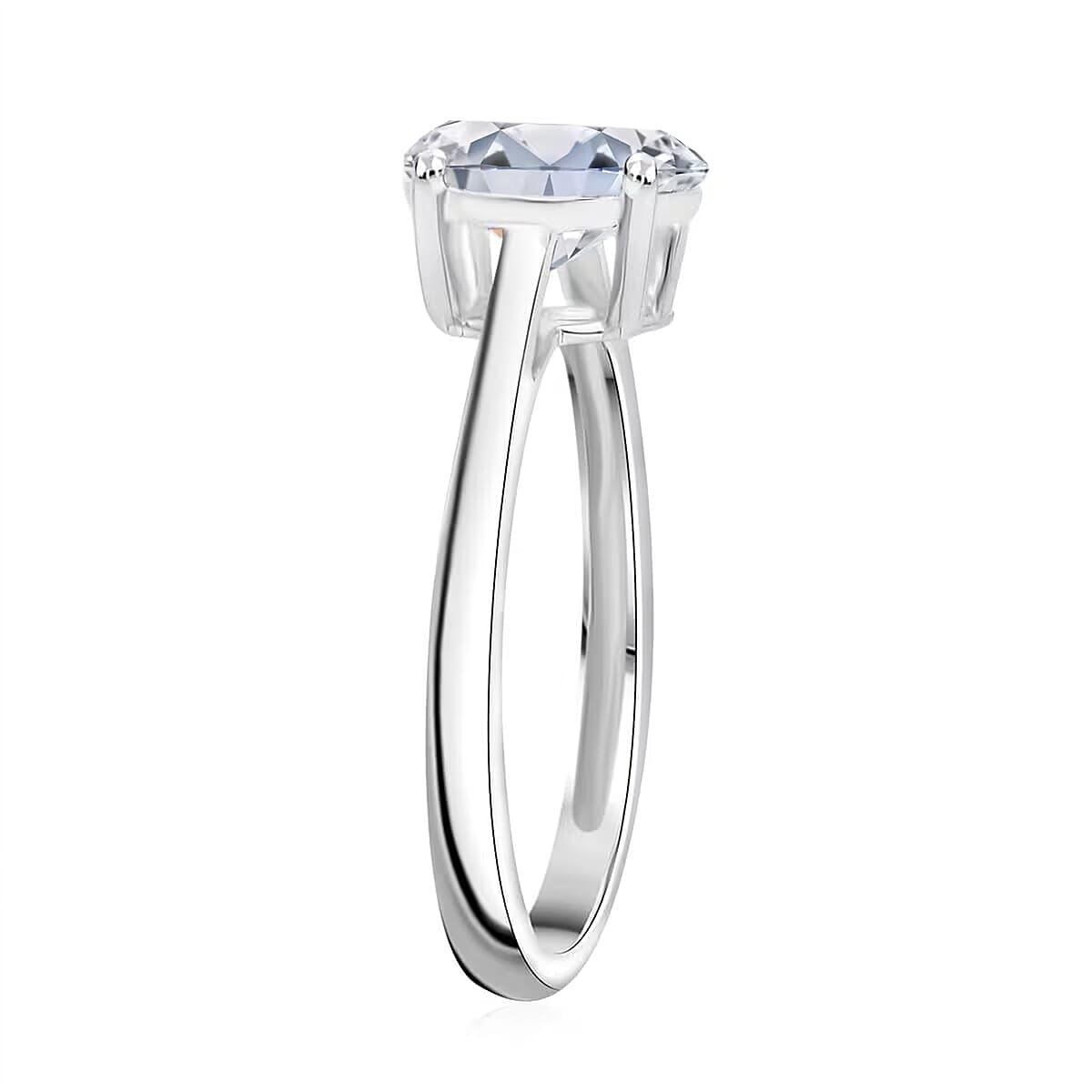 IGI Certified 950 Platinum Luxuriant Lab Grown Diamond (G-H, VS) (Oval) Solitaire Ring (Size 11.5) 2.00 ctw image number 8