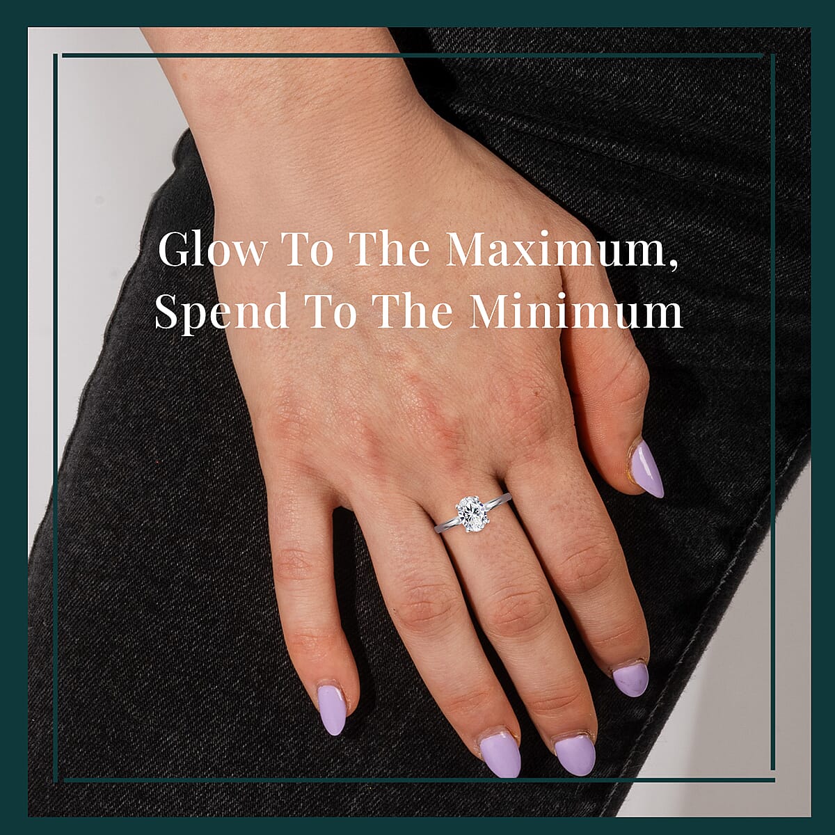 IGI Certified 950 Platinum Luxuriant Lab Grown Diamond (G-H, VS) (Oval) Solitaire Ring (Size 5.0) 2.00 ctw image number 9