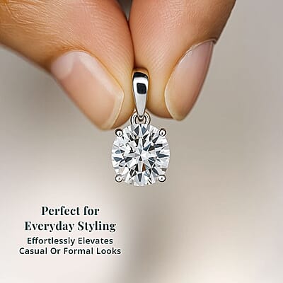 IGI Certified Luxuriant Lab Grown Diamond G-H VS 2.00 ctw Solitaire Pendant without Chain in 950 Platinum