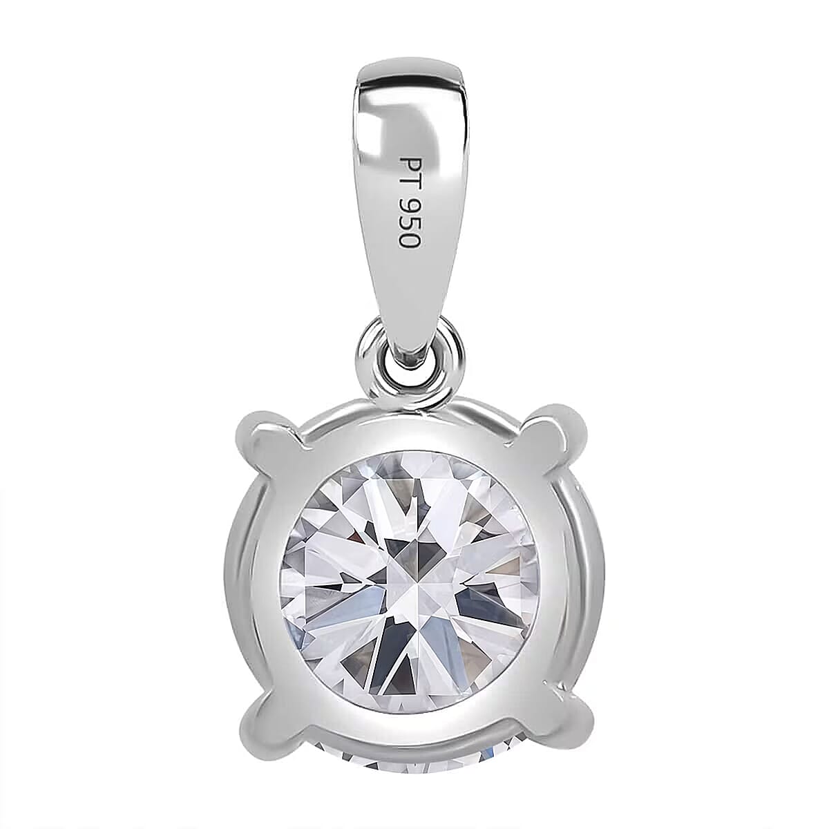 IGI Certified Luxuriant Lab Grown Diamond G-H VS 2.00 ctw Solitaire Pendant without Chain in 950 Platinum image number 7