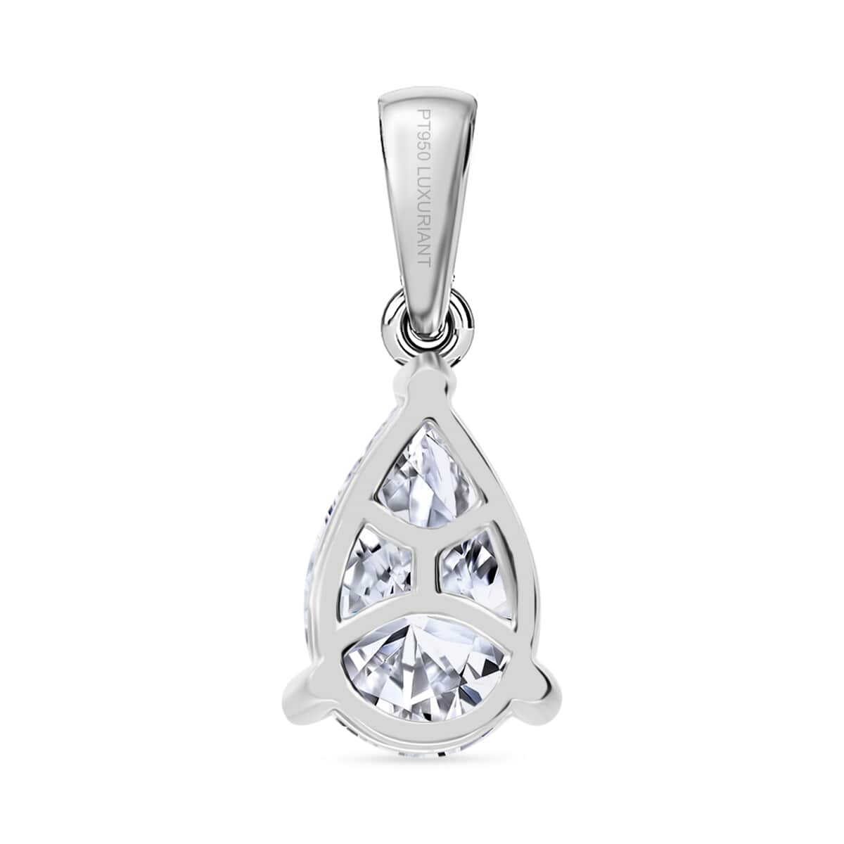 IGI Certified Luxuriant Lab Grown Diamond G-H VS 2.00 ctw Solitaire Pendant in 950 Platinum image number 4