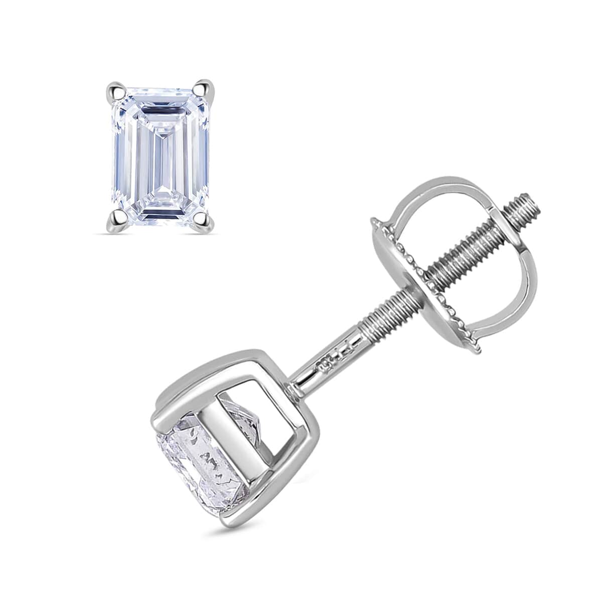 IGI Certified Luxuriant Lab Grown Diamond G-H VS 2.00 ctw Stud Earrings in 950 Platinum image number 0