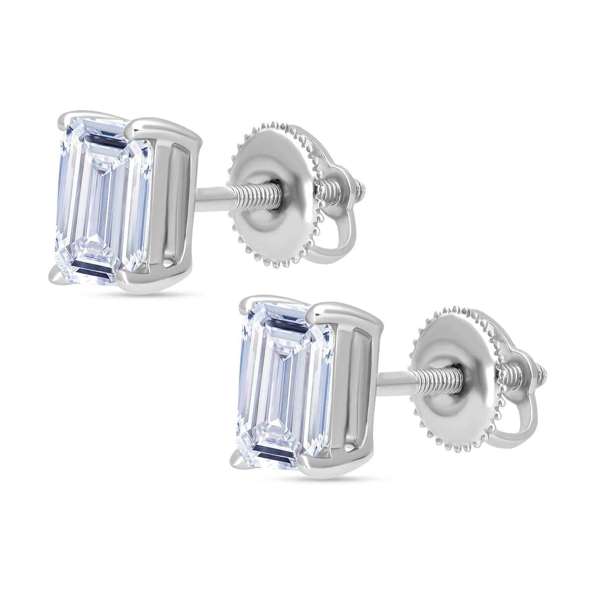 IGI Certified Luxuriant Lab Grown Diamond G-H VS 2.00 ctw Stud Earrings in 950 Platinum image number 2