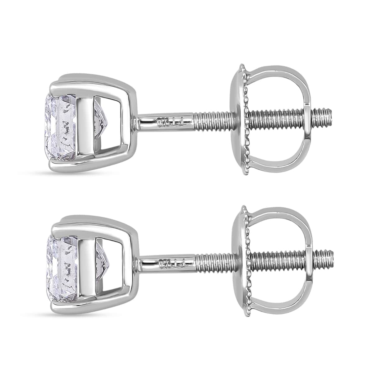 IGI Certified Luxuriant Lab Grown Diamond G-H VS 2.00 ctw Stud Earrings in 950 Platinum image number 3