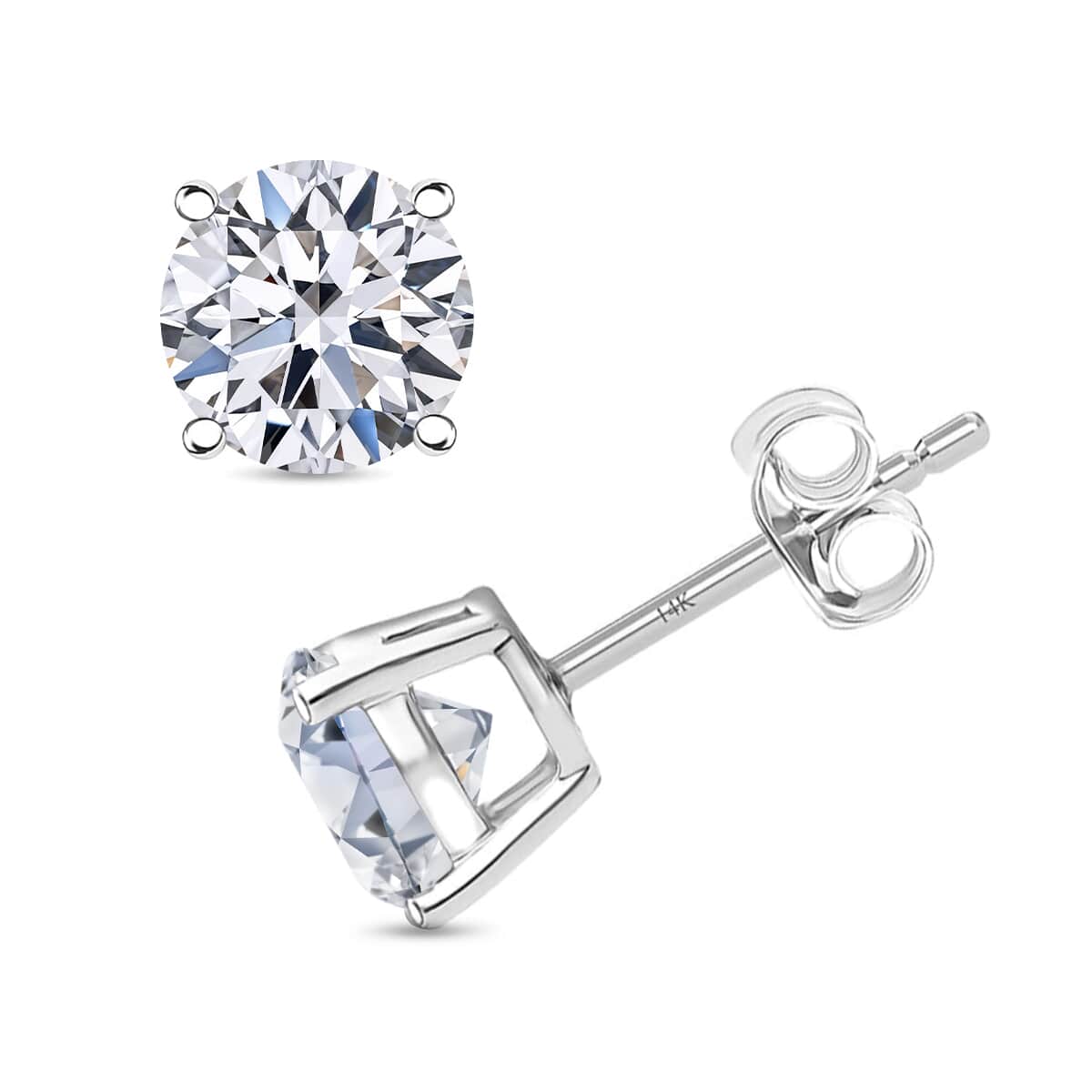 IGI Certified Luxuriant Lab Grown Diamond G-H VS 2.00 ctw Stud Earrings in 950 Platinum image number 0