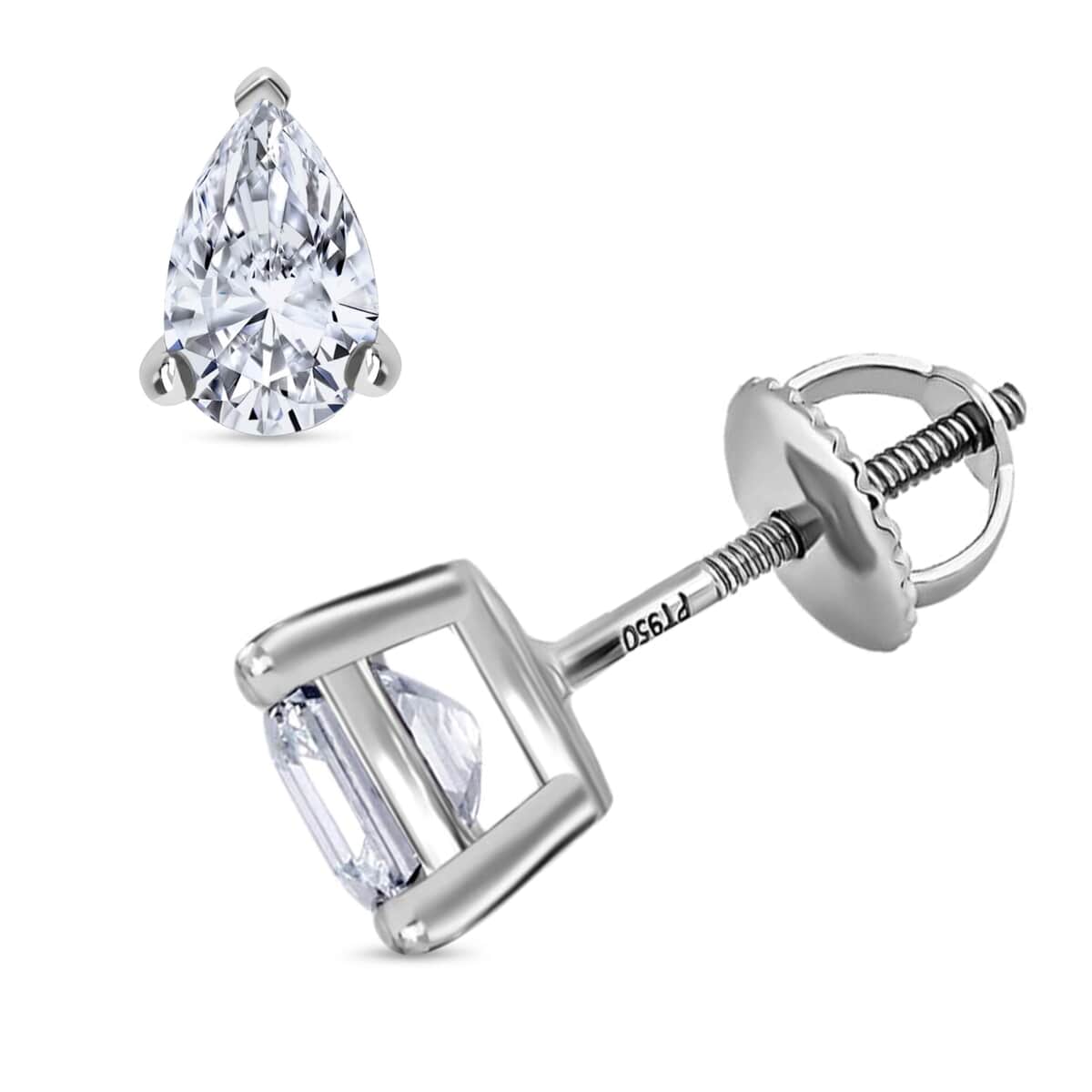 IGI Certified Luxuriant Lab Grown Diamond G-H VS 2.00 ctw Stud Earrings in 950 Platinum image number 0