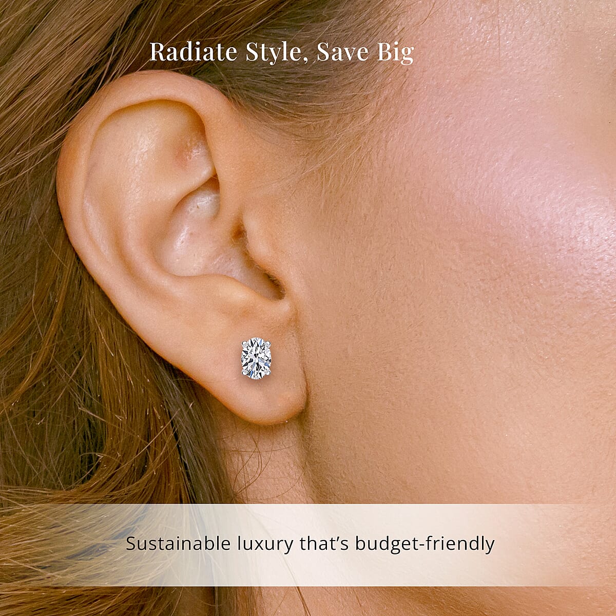 IGI Certified Luxuriant Lab Grown Diamond G-H VS 2.00 ctw Stud Earrings in 950 Platinum image number 1