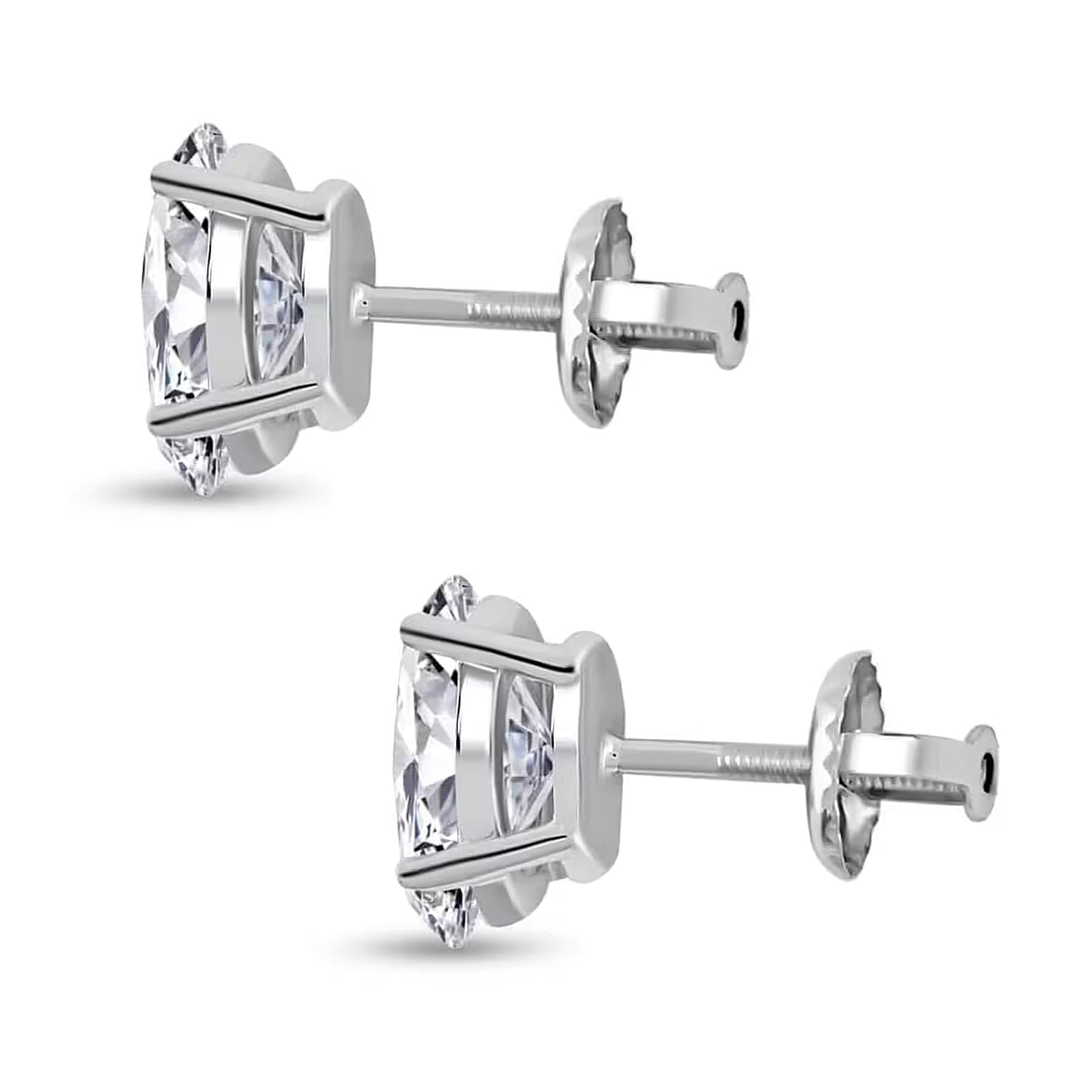 IGI Certified Luxuriant Lab Grown Diamond G-H VS 2.00 ctw Stud Earrings in 950 Platinum image number 9