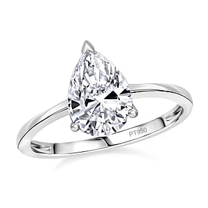 IGI Certified Luxuriant Lab Grown Diamond G-H VS 2.00 ctw Solitaire Ring in 950 Platinum (Size 8.0)