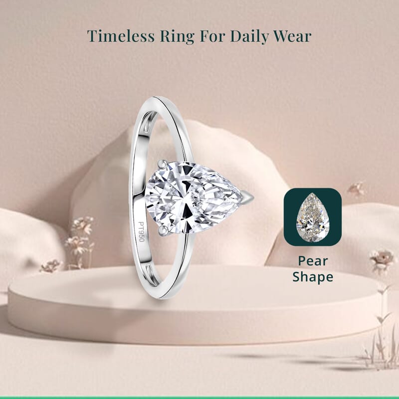IGI Certified Luxuriant Lab Grown Diamond G-H VS 2.00 ctw Solitaire Ring in 950 Platinum (Size 9.0)