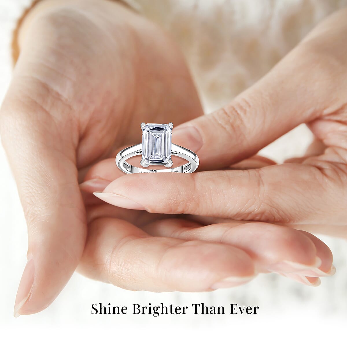 IGI Certified 950 Platinum Luxuriant Lab Grown Diamond (G-H, VS) Ring (Size 10.0) 2.00 ctw image number 4