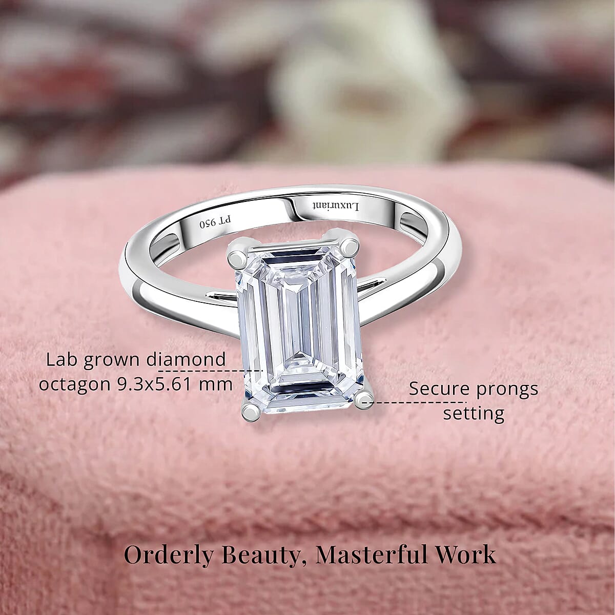 IGI Certified 950 Platinum Luxuriant Lab Grown Diamond (G-H, VS) Ring (Size 10.0) 2.00 ctw image number 5