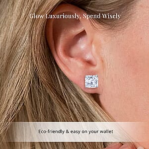 IGI Certified Asscher Cut Luxuriant Lab Grown Diamond G-H VS 2.00 ctw Stud Earrings in 950 Platinum
