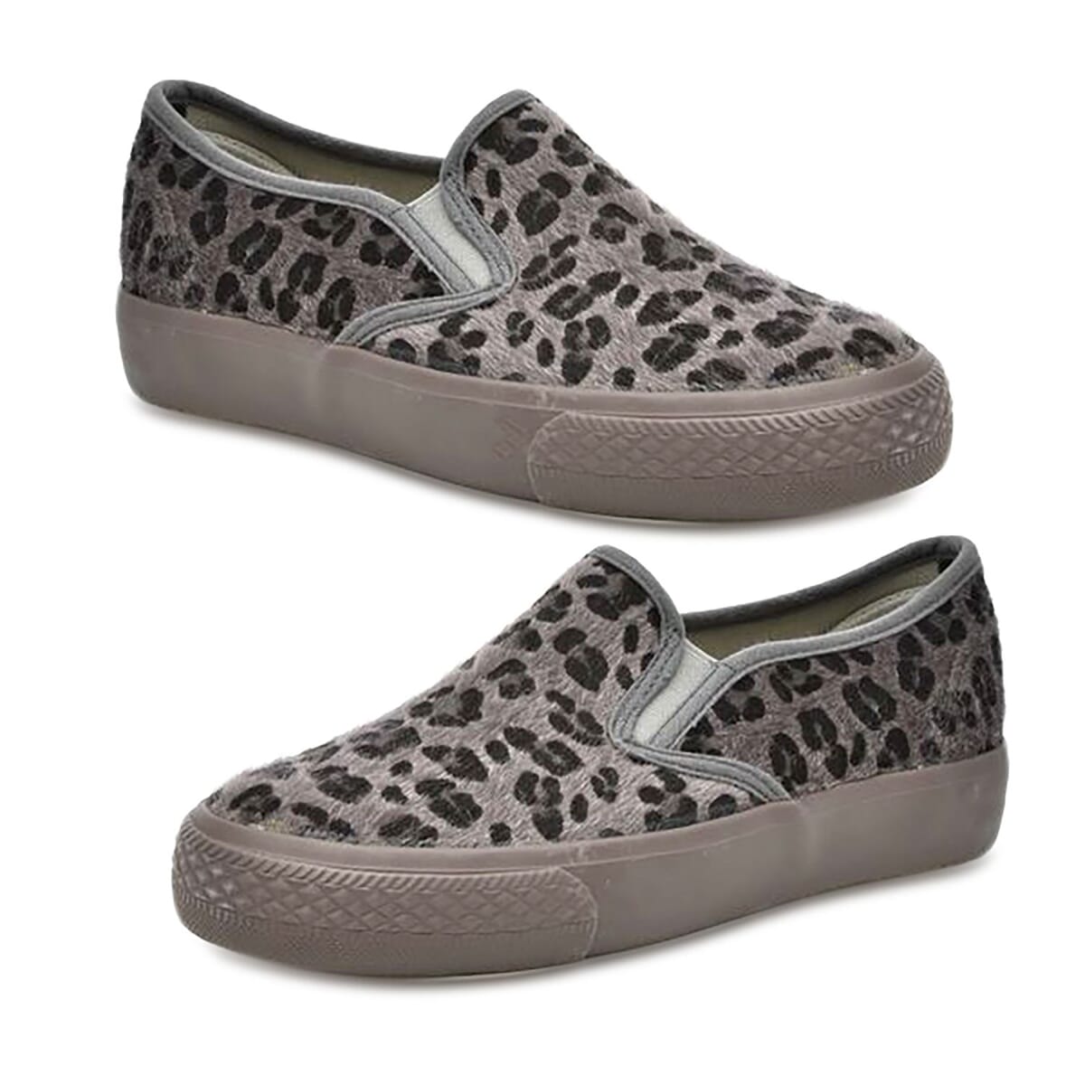 Bucco Pony Hair Slip-On Sneakers - Gray (Size 9) image number 0