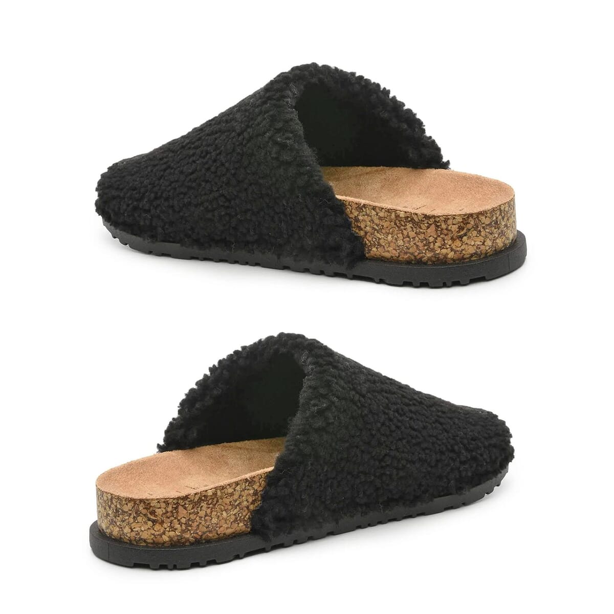 Nicole Miller Faux Fur Bondy Slippers - Black (Size 7) image number 2