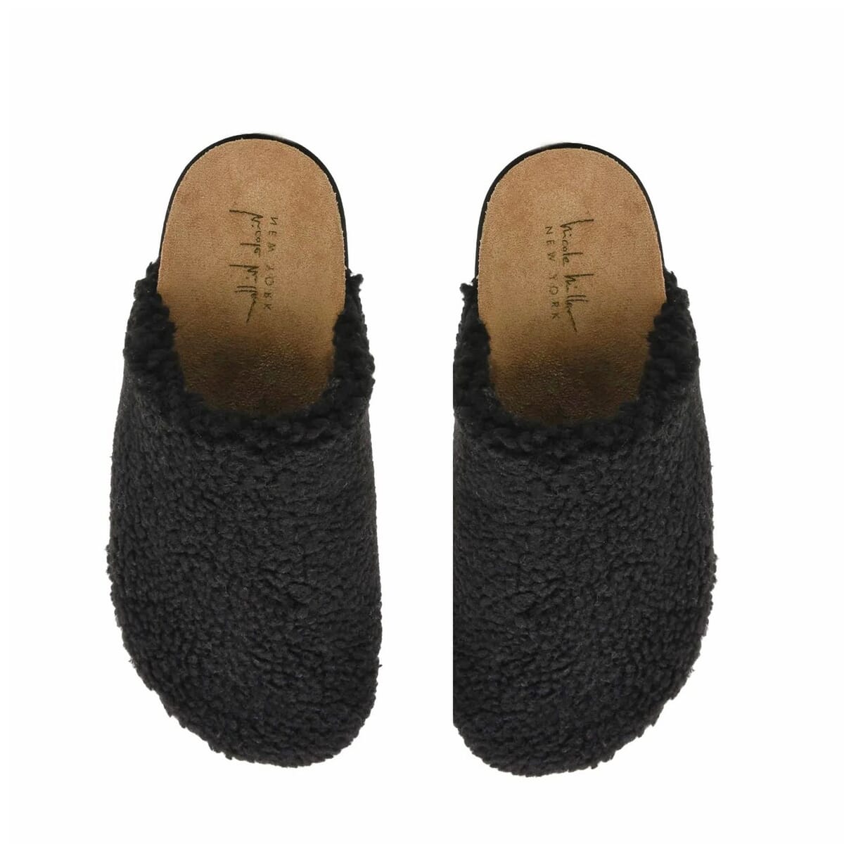 Nicole Miller Faux Fur Bondy Slippers - Black (Size 7) image number 3