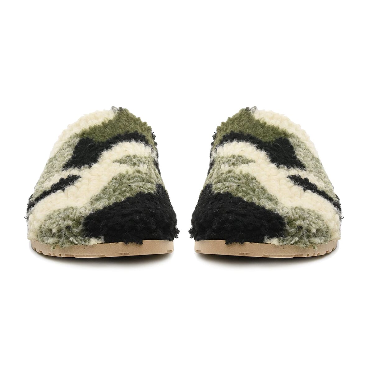 Nicole Miller Faux Fur Bondy Slippers - Green (Size 6) image number 4