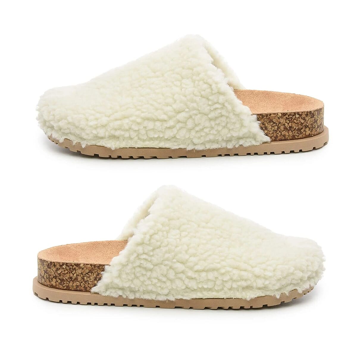Nicole Miller Faux Fur Bondy Slippers - Cream (Size 10) image number 1
