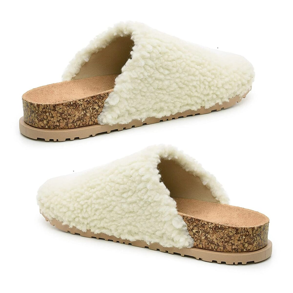 Nicole Miller Faux Fur Bondy Slippers - Cream (Size 10) image number 2