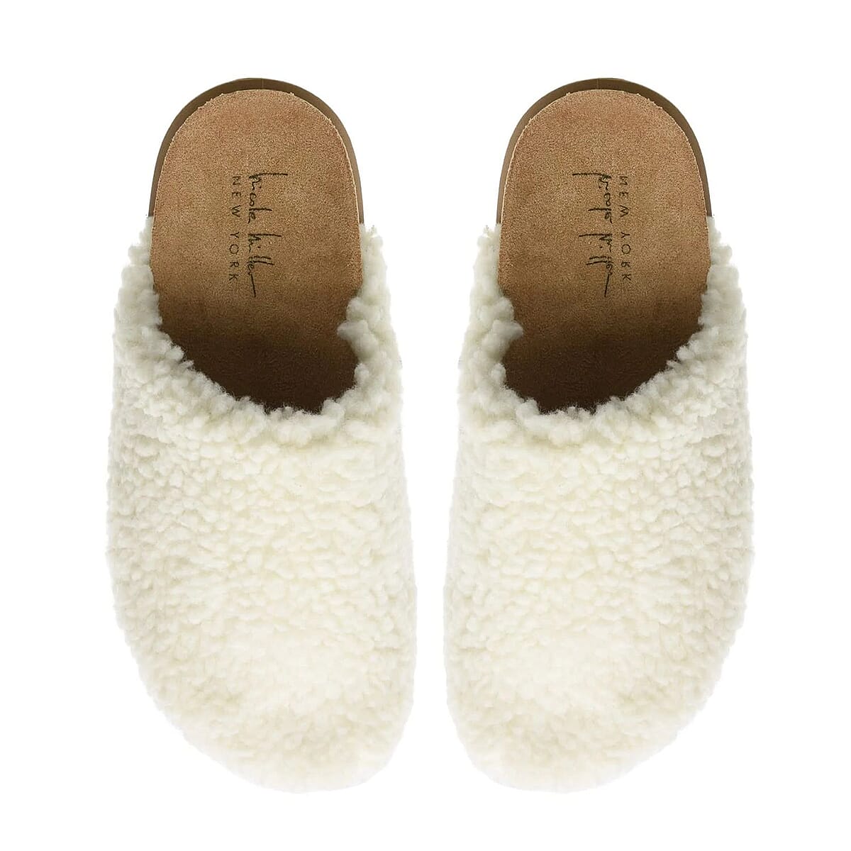 Nicole Miller Faux Fur Bondy Slippers - Cream (Size 10) image number 3