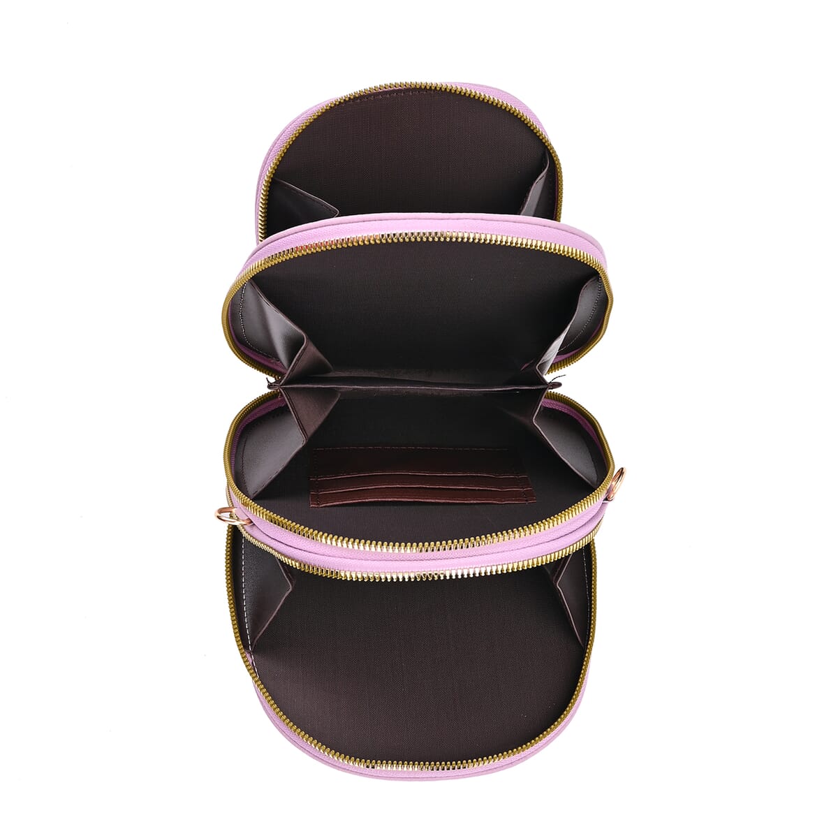 Purple Faux Leather Crossbody Bag with Adjustable Shoulder Strap image number 2