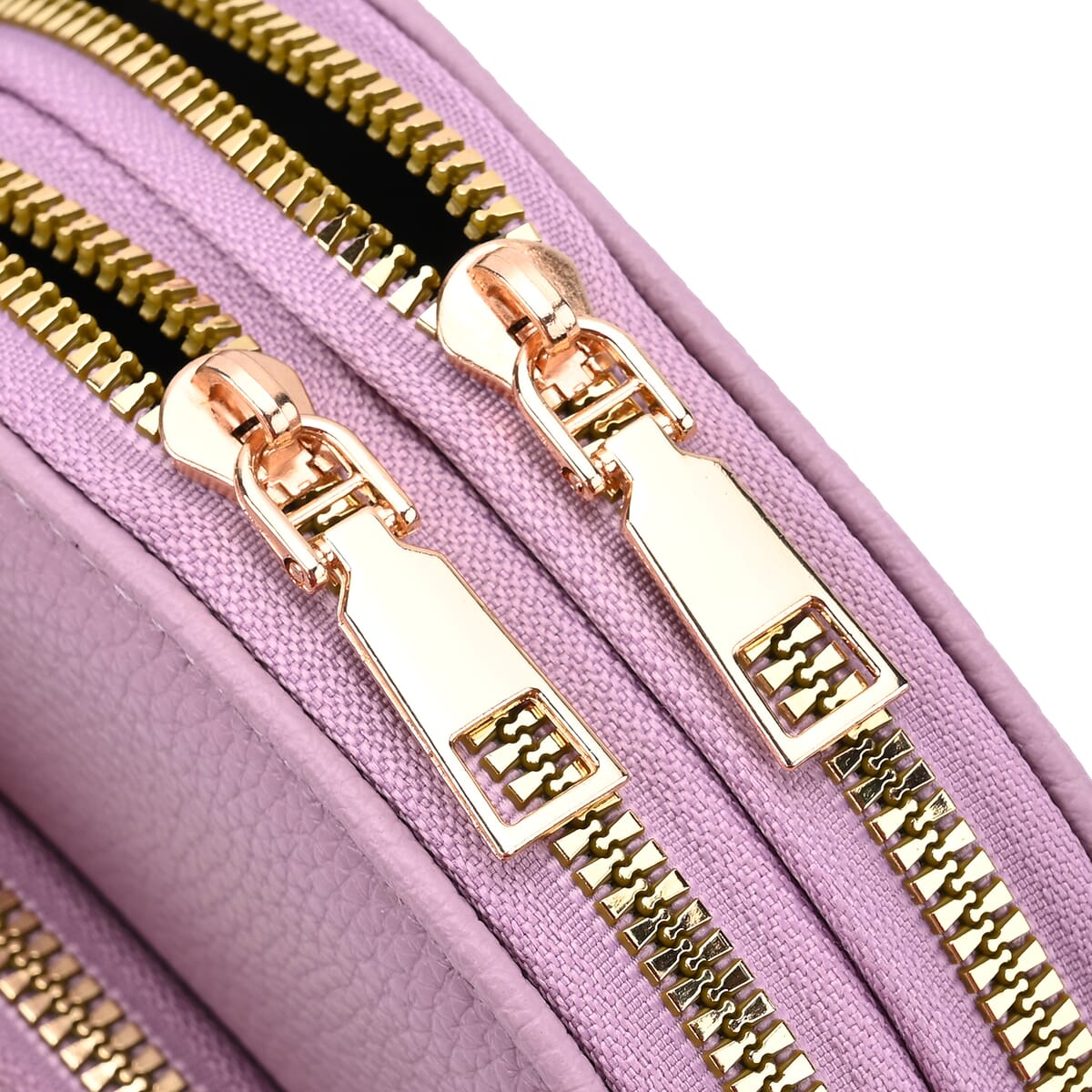 Purple Faux Leather Crossbody Bag with Adjustable Shoulder Strap image number 3