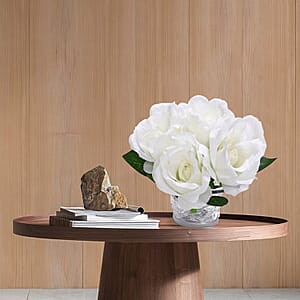 LED Artificial White Rose LED Lamp with Remote Control