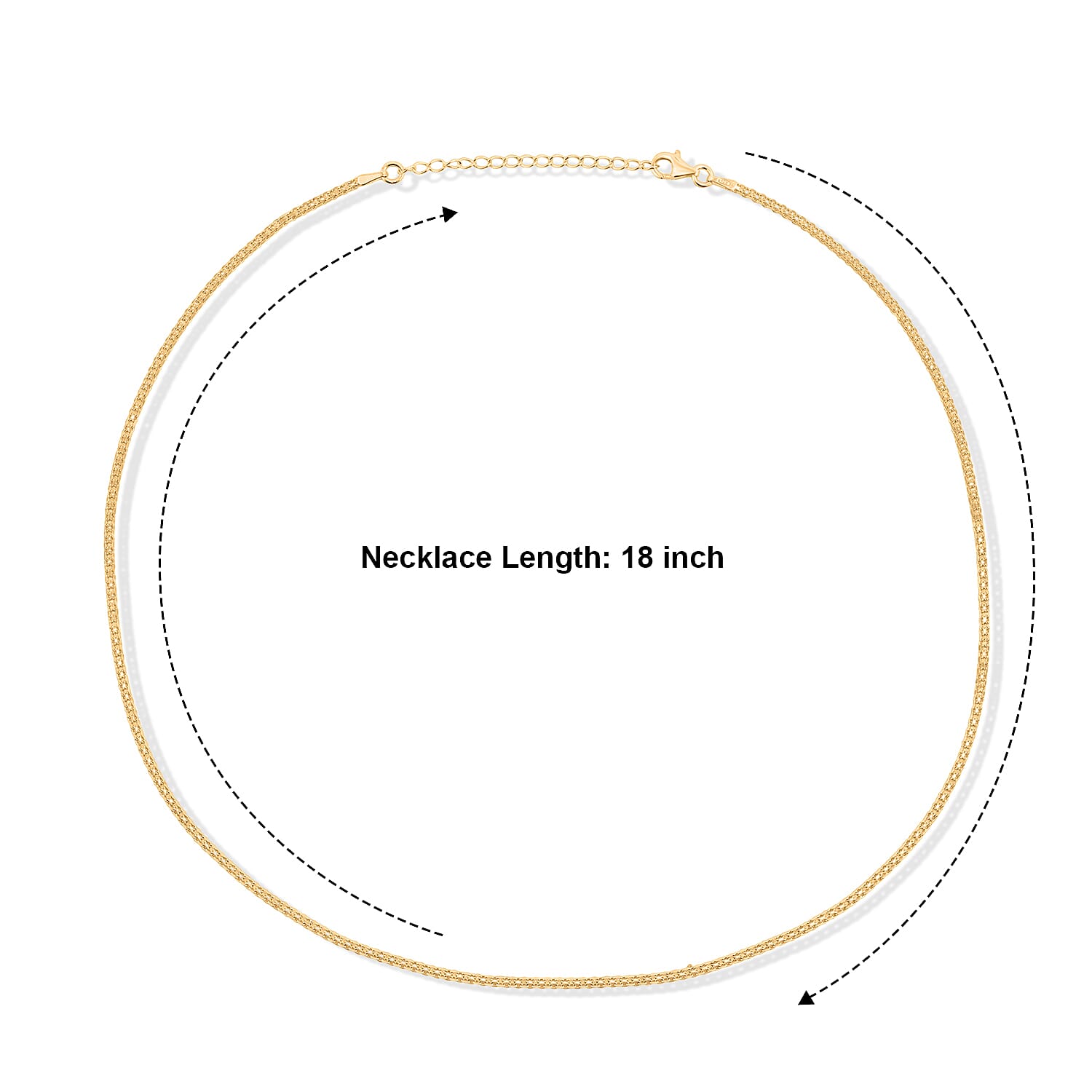 Bismark Necklace in Vermeil YG Over Sterling Silver 18 Inches