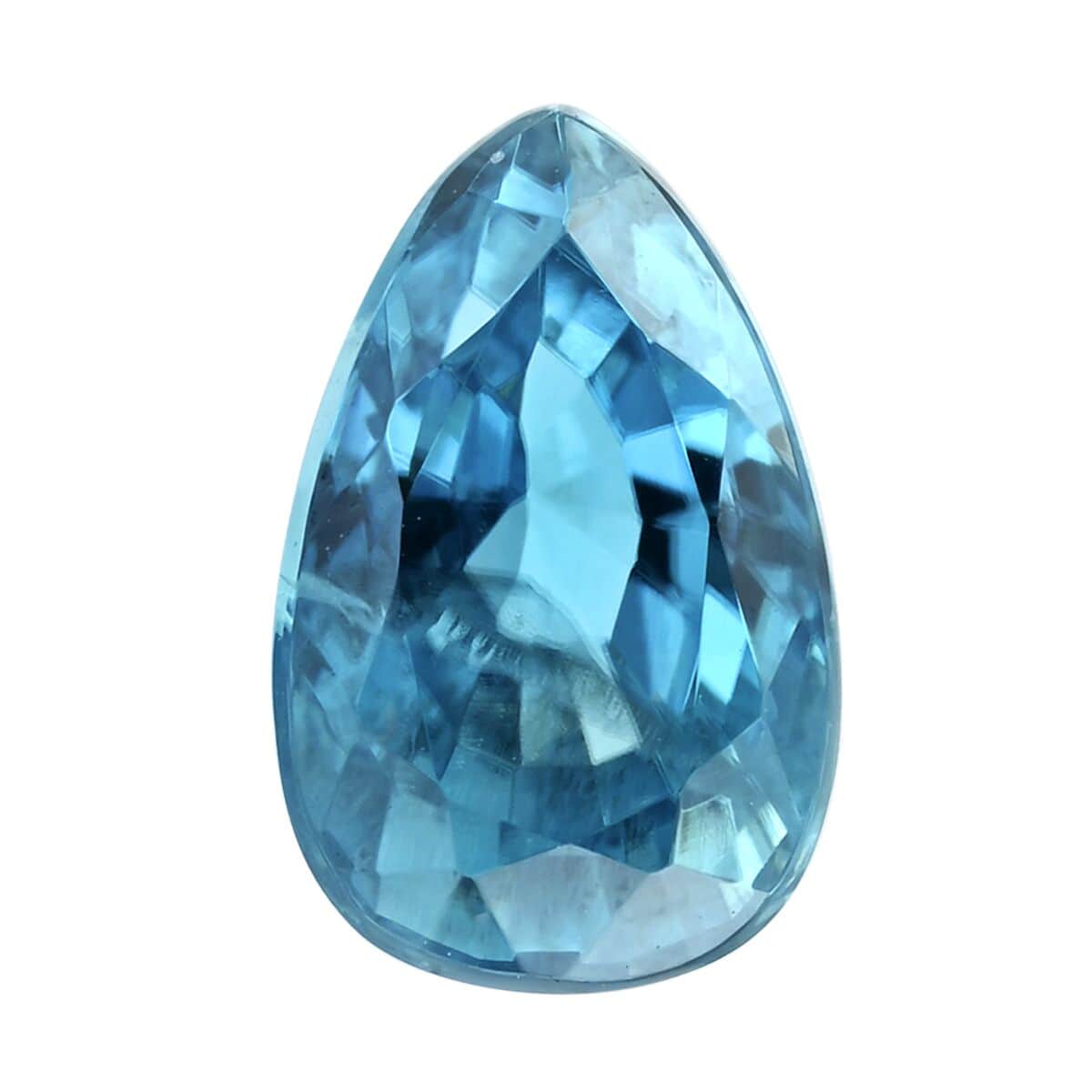 AAAA Cambodian Blue Zircon (Pear Free Size) 3.00 ctw image number 0