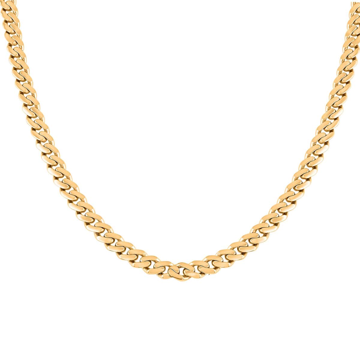 6mm Miami Cuban Necklace in 10K Yellow Gold with Simulated Diamond Lock 16.20 Grams 22 Inches image number 3