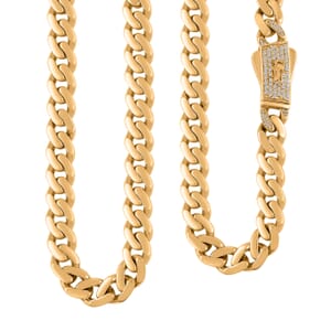 9mm Miami Cuban Chain Necklace in 10K Yellow Gold 27.50 Grams 22 Inches