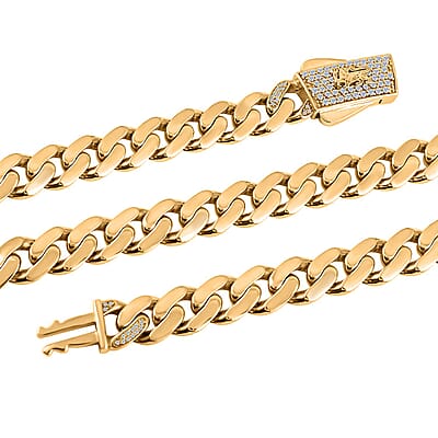 9mm Miami Cuban Chain Necklace in 10K Yellow Gold 27.50 Grams 22 Inches