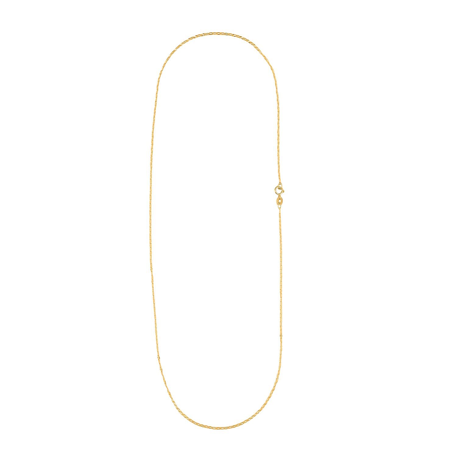 Italian Mini Paper Clip Chain Necklace in 10K Yellow Gold 0.83 Grams 20 Inches