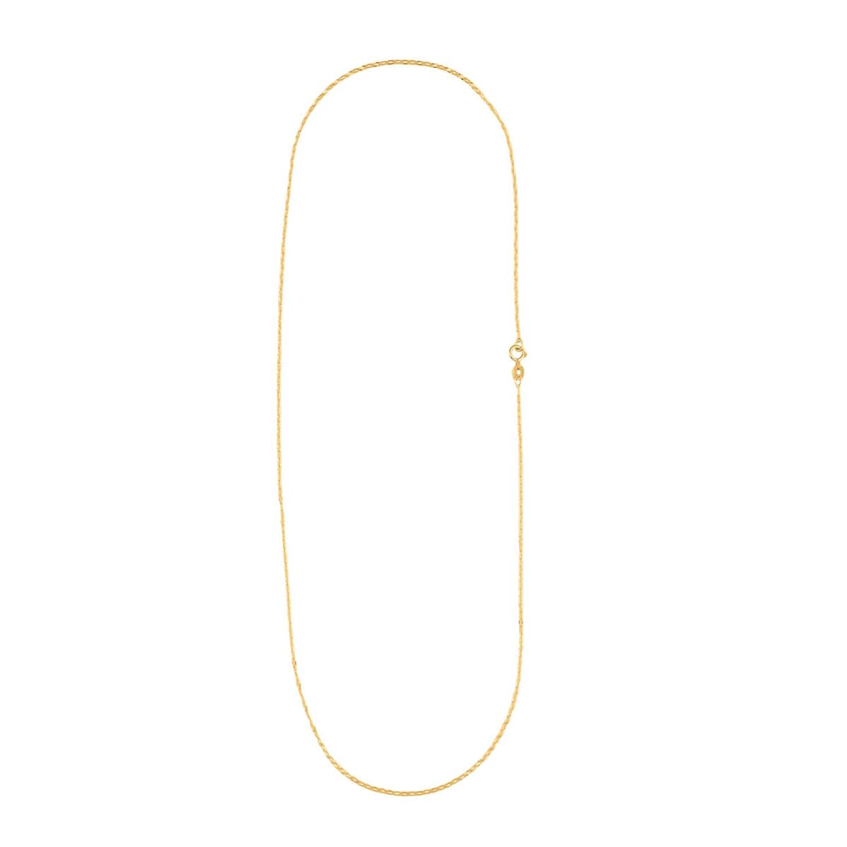 Doorbuster Italian Mini Paper Clip Chain Necklace in 10K Yellow Gold 0.83 Grams 20 Inches image number 4