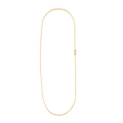 Italian Mini Paper Clip Chain Necklace in 10K Yellow Gold 0.83 Grams 20 Inches