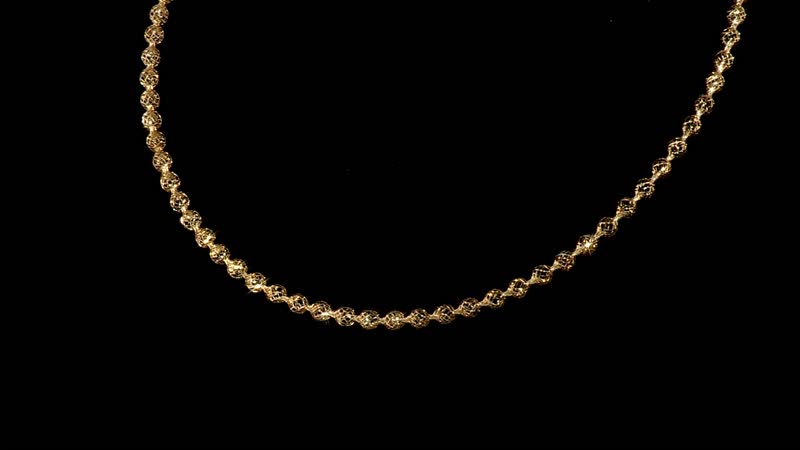 Italian Bubbles Mesh Chain Necklace in 10K Yellow Gold 3.45 Grams 18-20 Inches