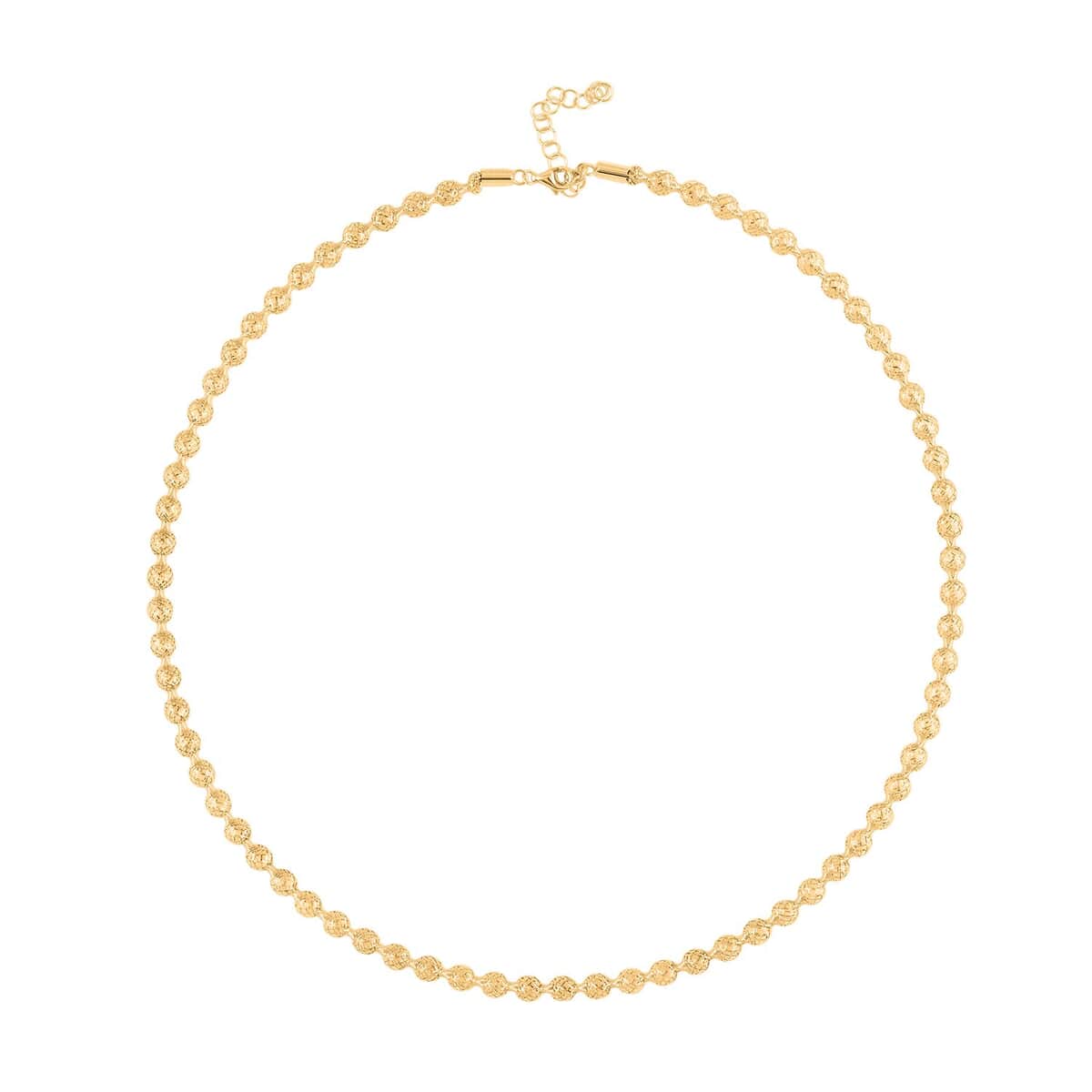 Doorbuster Italian Bubbles Mesh Chain Necklace in 10K Yellow Gold 3.45 Grams 18-20 Inches image number 2