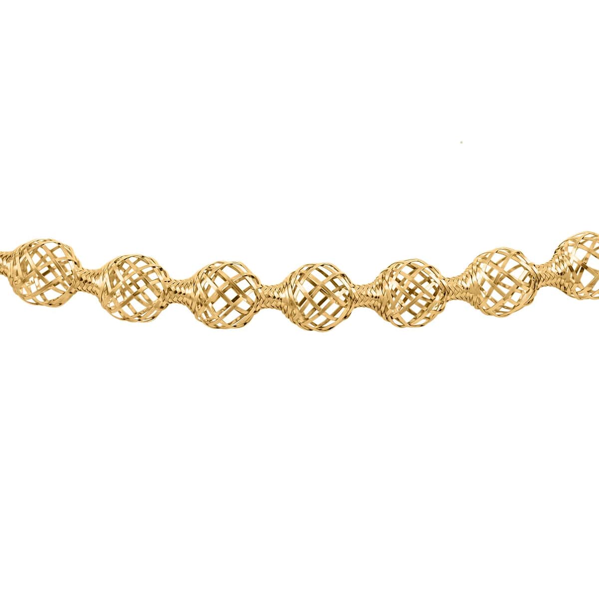 Doorbuster Italian Bubbles Mesh Chain Necklace in 10K Yellow Gold 3.45 Grams 18-20 Inches image number 3