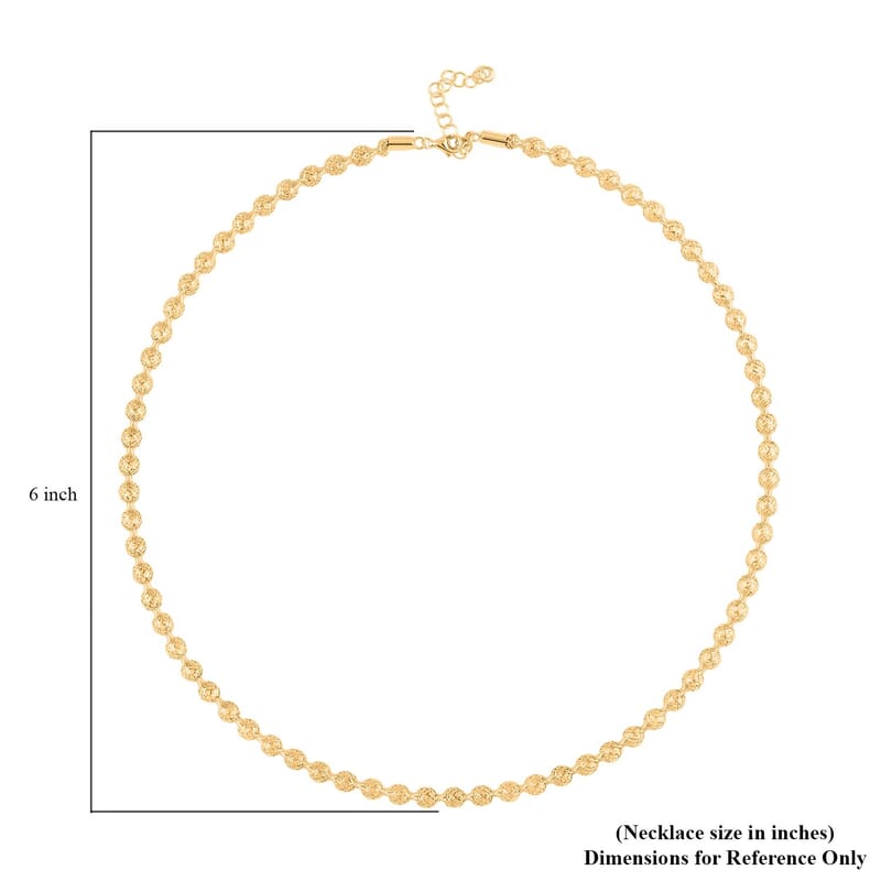 Italian Bubbles Mesh Chain Necklace in 10K Yellow Gold 3.45 Grams 18-20 Inches