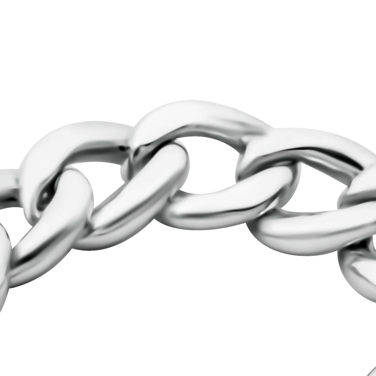 White Crystal Heart Bracelet in Sterling Silver (7.25 In) image number 3