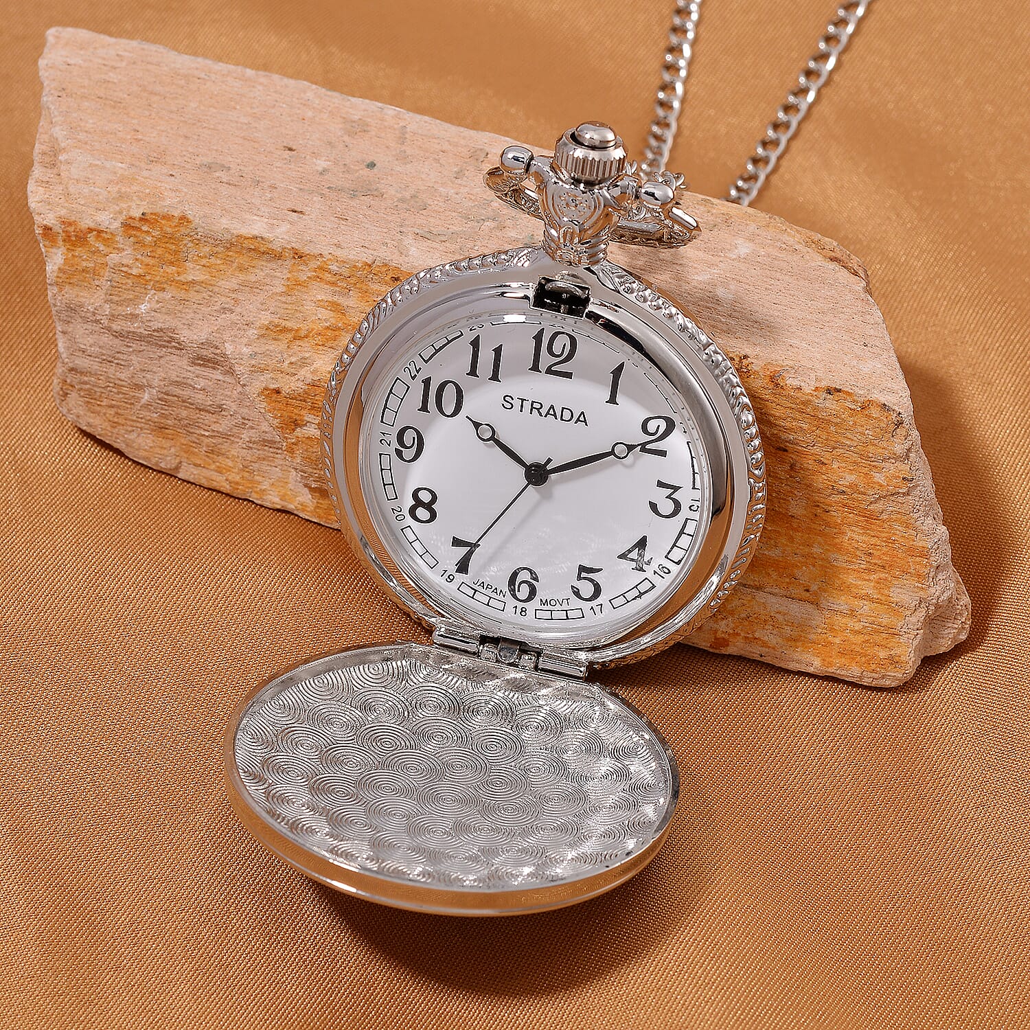 Gold Strada Quartz Japan Pocket Watch Strada Japanese Pocket Watch