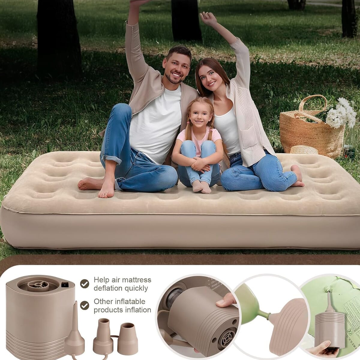 Automatic Inflatable Bed with Built-in Pump image number 5