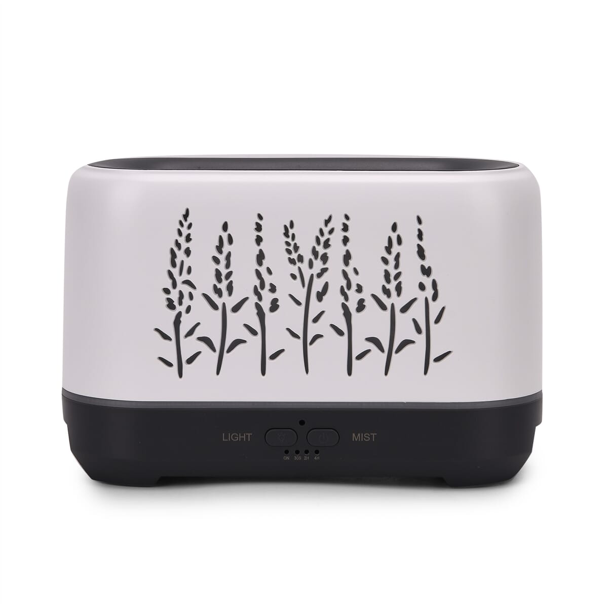 White Wheat Pattern Flame Aroma Diffuser with 10 Vials of Essential Oil image number 3