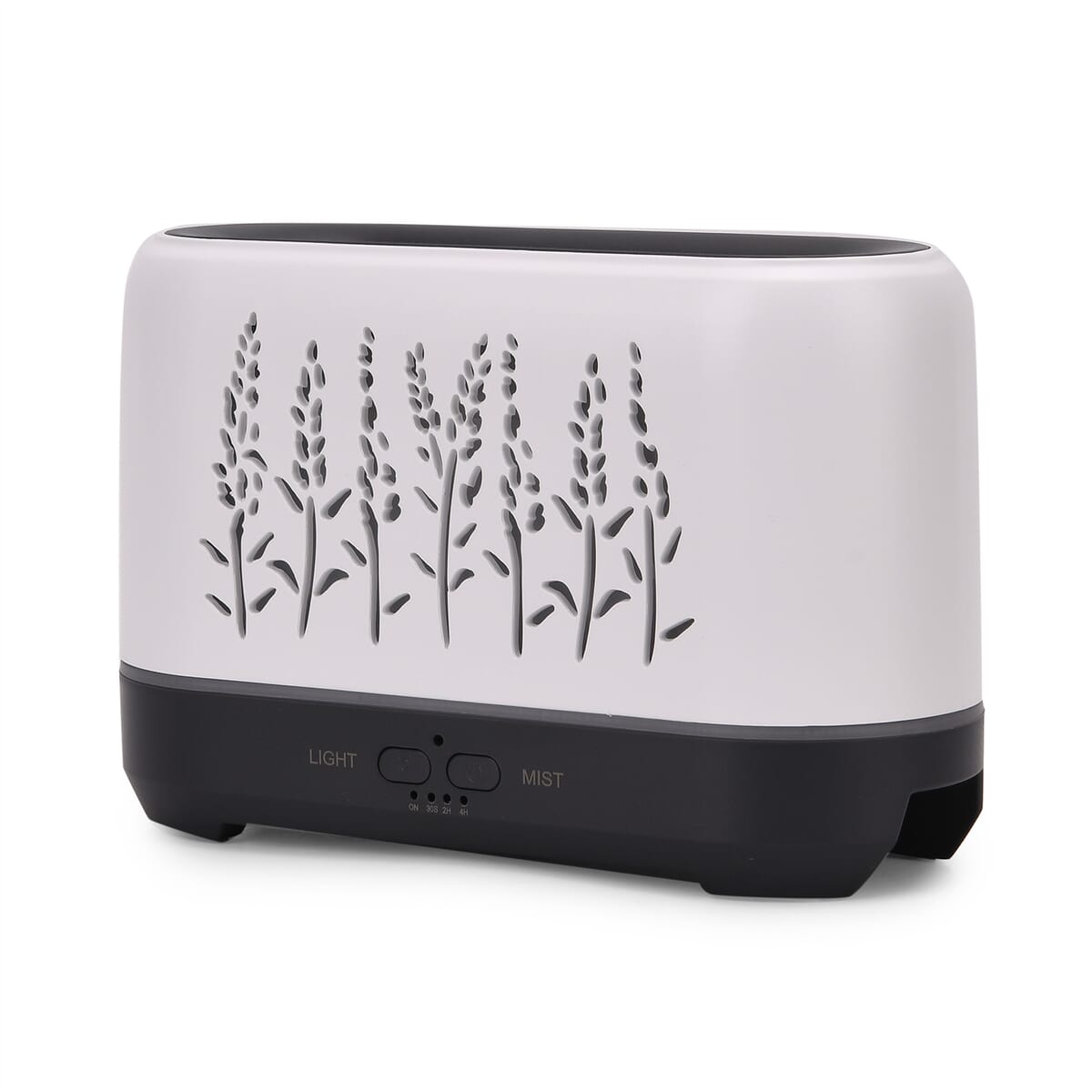 White Wheat Pattern Flame Aroma Diffuser with 10 Vials of Essential Oil image number 4